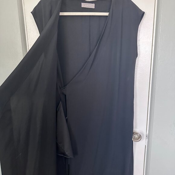 Everlane Black Wrap Dress - Picture 3 of 6